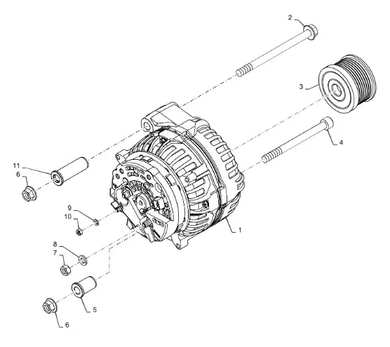 87485138 - Шкив генератора ДВС Cursor9 T8./Mg., Axion9